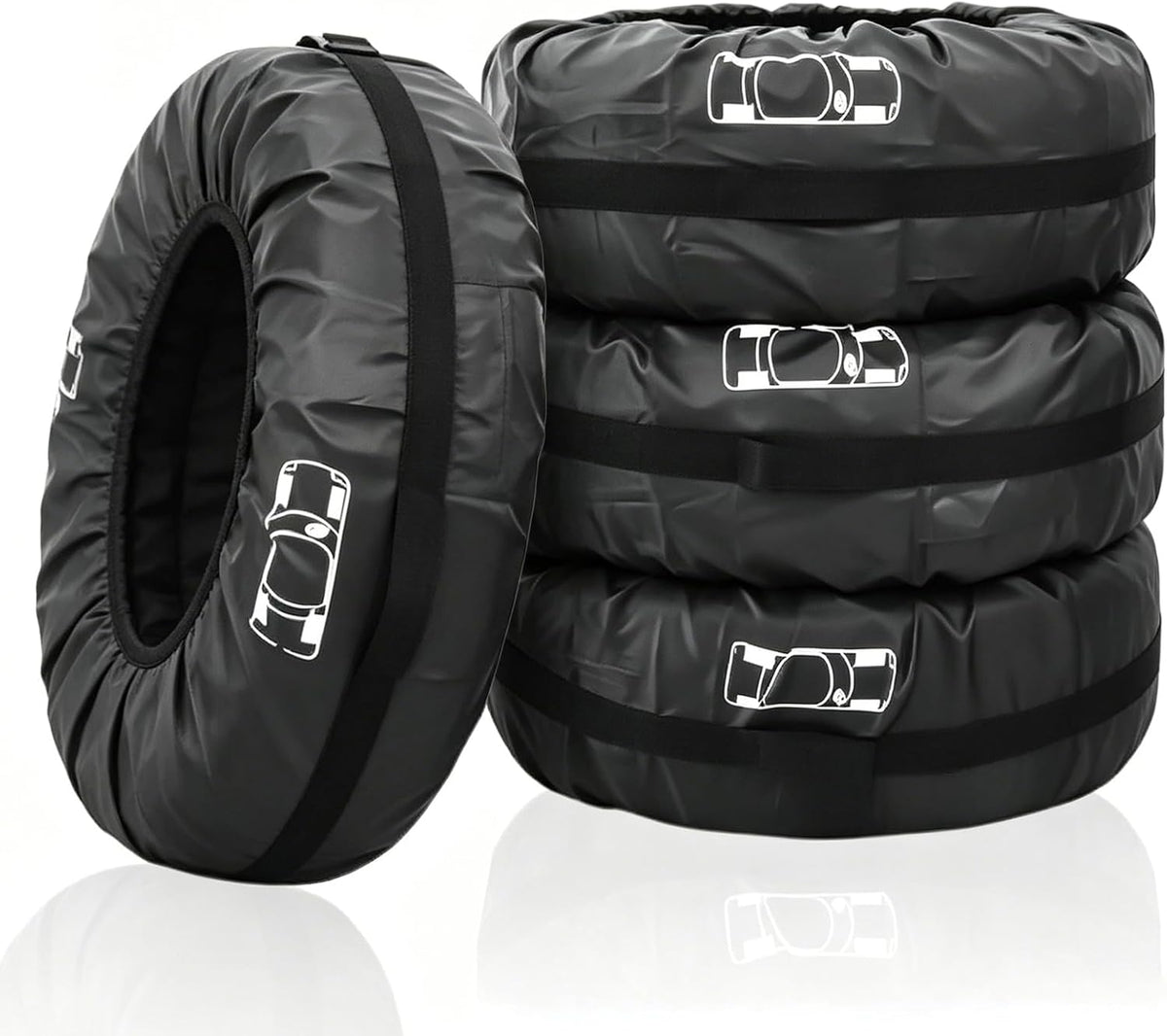 Housses de rangement pour pneus — anti-poussière, résistant à l'eau, Lot de 4, 19-23 pouces