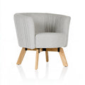 Accentfauteuil met stoffen bekleding, kleur lichtgrijs