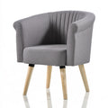 Accentfauteuil met stoffen bekleding, kleur lichtgrijs