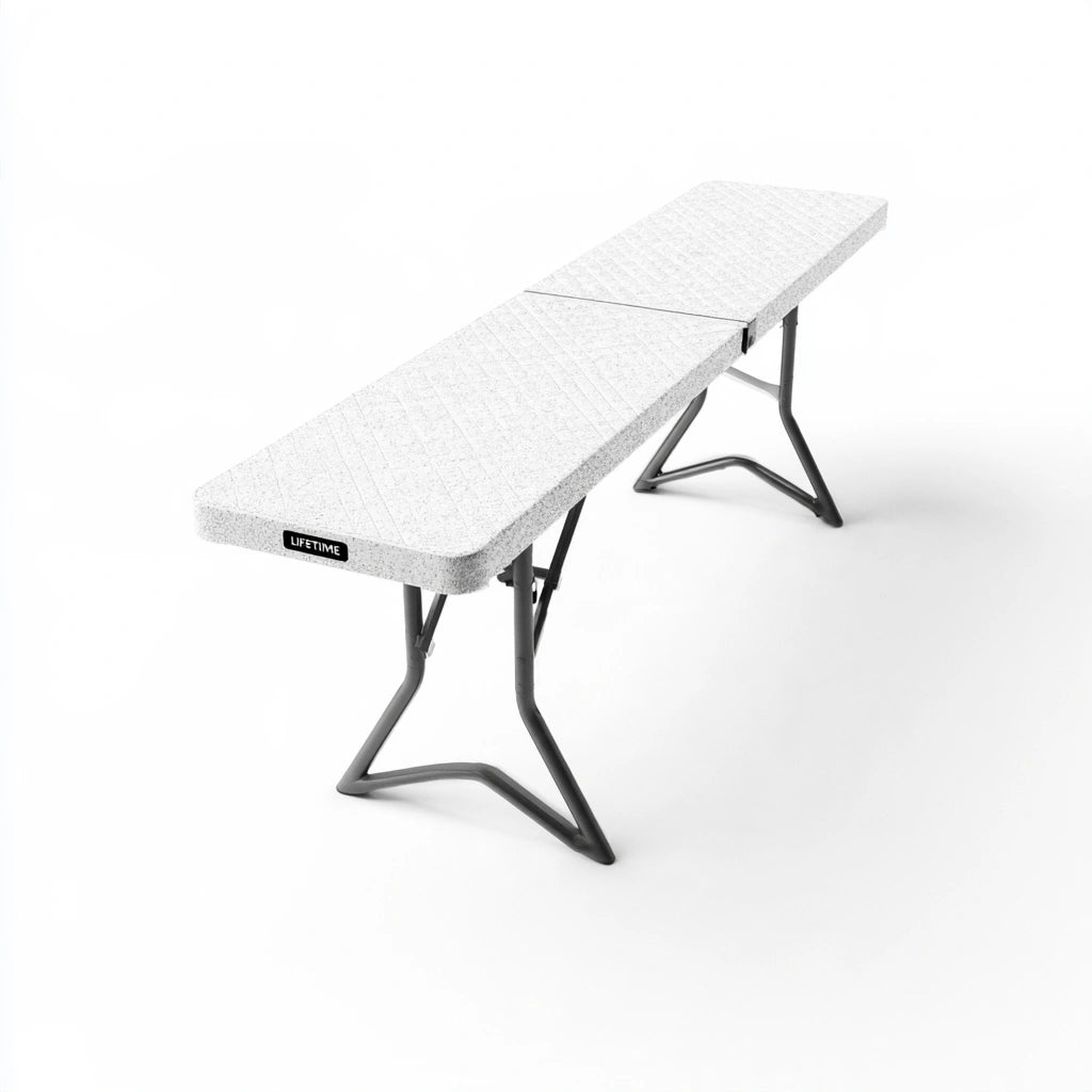 Inklapbare tafel van kunststof, kleur grijs