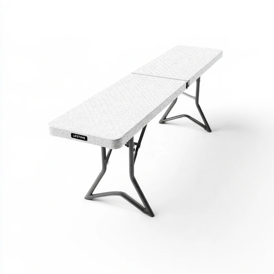 Inklapbare tafel van kunststof, kleur grijs