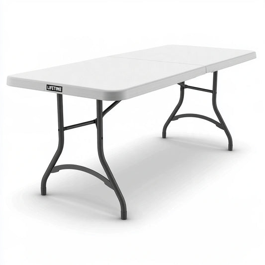 Inklapbare tafel van kunststof, kleur grijs