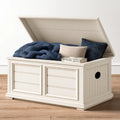 Houten opbergkist van hout, kleur wit